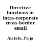 Directive functions in intra-corporate cross-border email interaction
