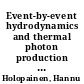 Event-by-event hydrodynamics and thermal photon production in ultrarelativistic heavy ion collisions