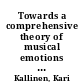 Towards a comprehensive theory of musical emotions : a multidimensional research approach and some empirical findings