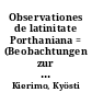 Observationes de latinitate Porthaniana = (Beobachtungen zur Latinität Porthans)