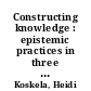 Constructing knowledge : epistemic practices in three television interview genres