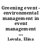 Greening event - environmental management in event management : case study Jyväskylä rock festival