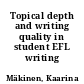Topical depth and writing quality in student EFL writing