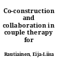 Co-construction and collaboration in couple therapy for depression