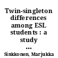 Twin-singleton differences among ESL students : a study of affective and cognitive factors at the age of 12