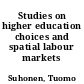 Studies on higher education choices and spatial labour markets