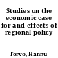 Studies on the economic case for and effects of regional policy