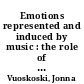 Emotions represented and induced by music : the role of individual differences